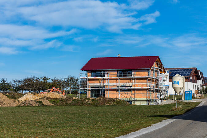 Baustelle Einfamilienhaus